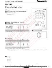 MA4X743 datasheet pdf Panasonic