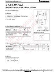 MA3F750 datasheet pdf Panasonic