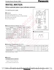 MA3F752A datasheet pdf Panasonic