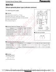 MA3F755 datasheet pdf Panasonic