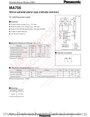 MA3F756 datasheet pdf Panasonic