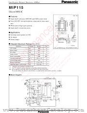 MIP115 datasheet pdf Panasonic