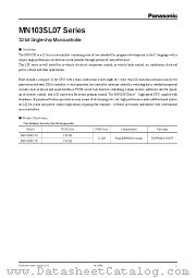 MN103SFL7G datasheet pdf Panasonic