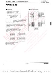 MN15838 datasheet pdf Panasonic