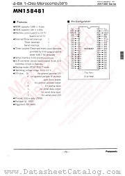 MN158481 datasheet pdf Panasonic
