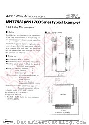 MN17581 datasheet pdf Panasonic