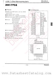 MN17P58 datasheet pdf Panasonic