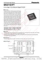 MN37181FT datasheet pdf Panasonic