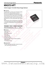 MN37214FT datasheet pdf Panasonic
