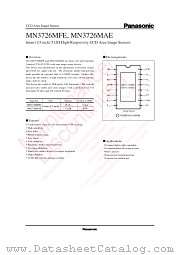 MN3726MFE datasheet pdf Panasonic