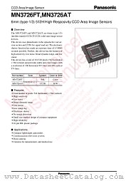 MN3726FT datasheet pdf Panasonic