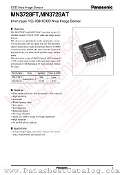MN3728FT datasheet pdf Panasonic