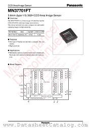 MN37701FT datasheet pdf Panasonic