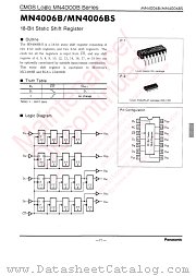 MN4006B datasheet pdf Panasonic