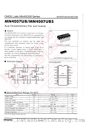 MN4007UB datasheet pdf Panasonic