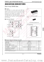 MN4012B datasheet pdf Panasonic