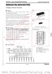 MN4017B datasheet pdf Panasonic