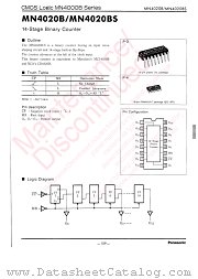 MN4020BS datasheet pdf Panasonic