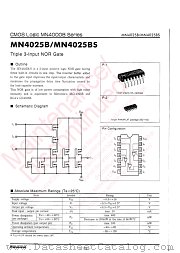 MN4025B datasheet pdf Panasonic
