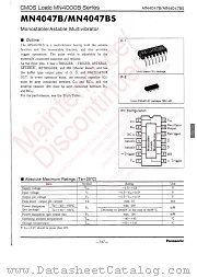 MN4047BS datasheet pdf Panasonic