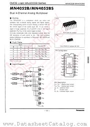 MN4052B datasheet pdf Panasonic