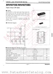 MN4075BS datasheet pdf Panasonic