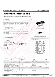 MN4085B datasheet pdf Panasonic