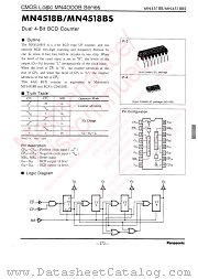 MN4518BS datasheet pdf Panasonic
