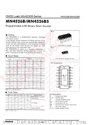 MN4526B datasheet pdf Panasonic