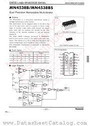 MN4538B datasheet pdf Panasonic