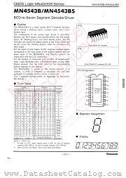 MN4543BS datasheet pdf Panasonic