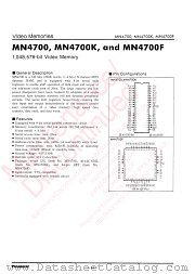 MN4700 datasheet pdf Panasonic