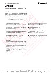 MN5515 datasheet pdf Panasonic