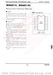 MN6014 datasheet pdf Panasonic