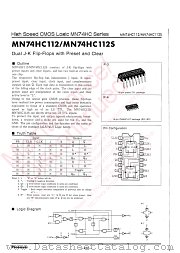 MN74HC112 datasheet pdf Panasonic