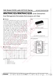 MN74HC123 datasheet pdf Panasonic