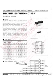 MN74HC138 datasheet pdf Panasonic