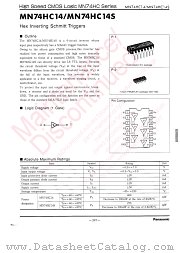 MN74HC14 datasheet pdf Panasonic