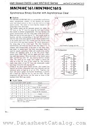 MN74HC161S datasheet pdf Panasonic