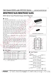 MN74HC164S datasheet pdf Panasonic
