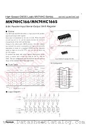 MN74HC166 datasheet pdf Panasonic