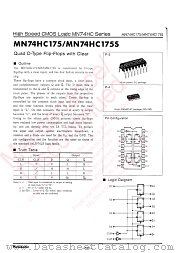 MN74HC175 datasheet pdf Panasonic
