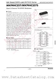 MN74HC257 datasheet pdf Panasonic