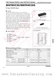 MN74HC30S datasheet pdf Panasonic