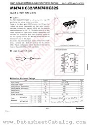 MN74HC32 datasheet pdf Panasonic