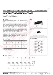 MN74HC365S datasheet pdf Panasonic