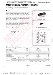 MN74HC386S datasheet pdf Panasonic