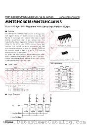 MN74HC4015S datasheet pdf Panasonic