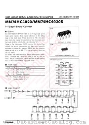 MN74HC4020 datasheet pdf Panasonic