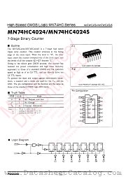MN74HC4024S datasheet pdf Panasonic